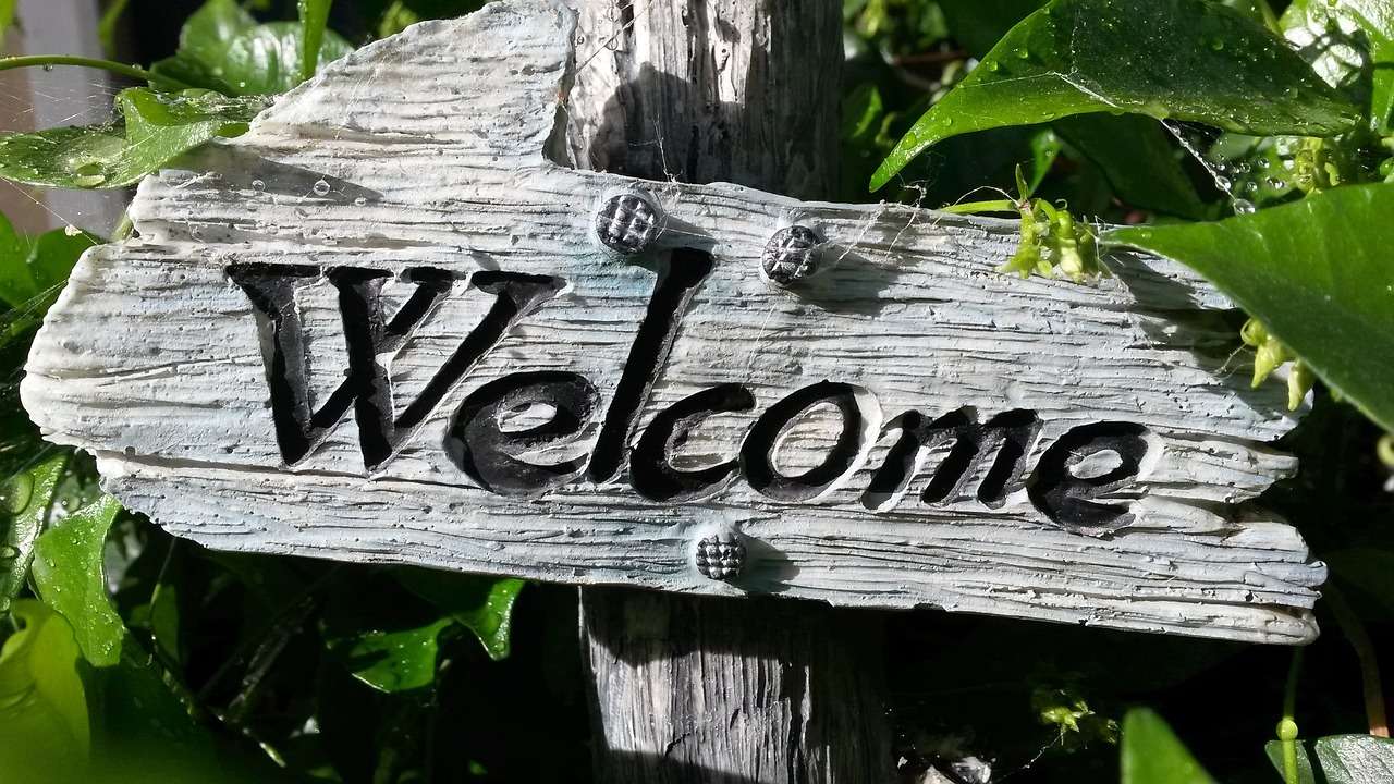 welcome sign, welcome